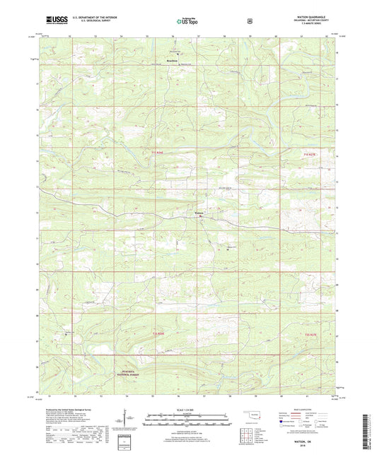 Watson Oklahoma US Topo Map Image