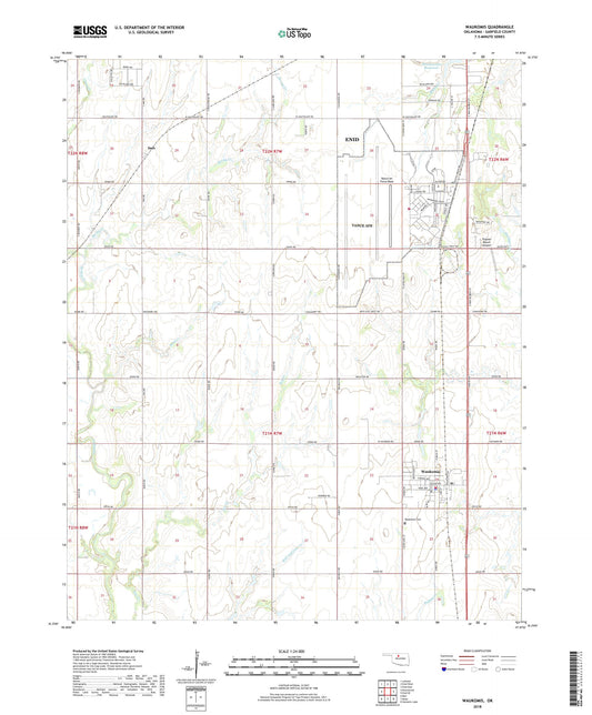 Waukomis Oklahoma US Topo Map Image