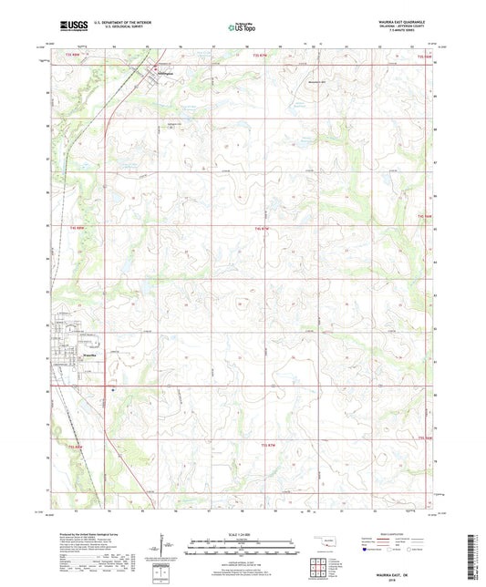 Waurika East Oklahoma US Topo Map Image