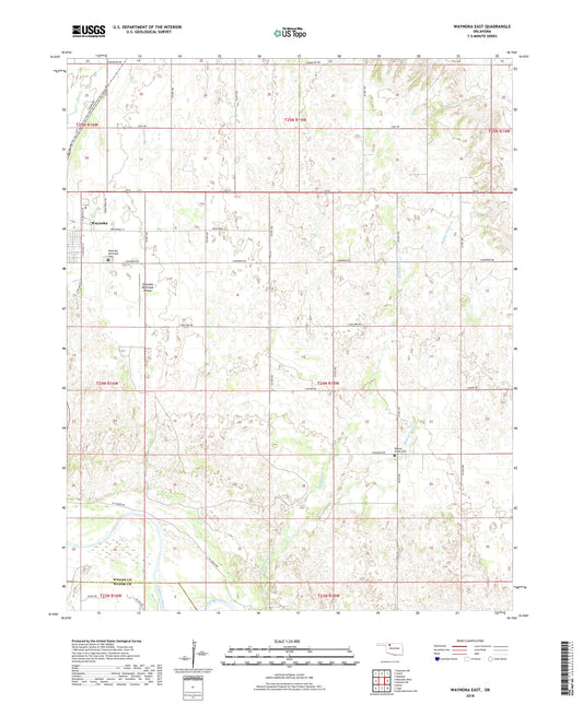 Waynoka East Oklahoma US Topo Map Image
