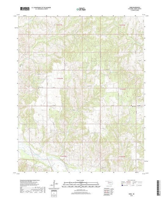 Webb Oklahoma US Topo Map Image