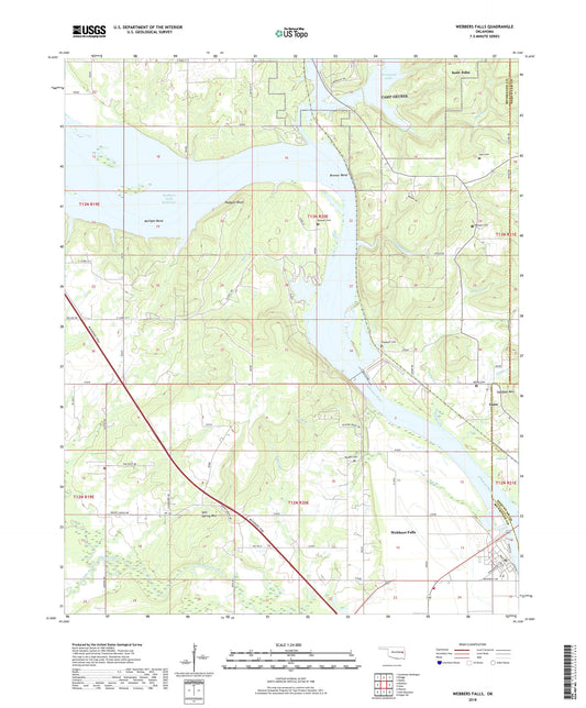 Webbers Falls Oklahoma US Topo Map Image