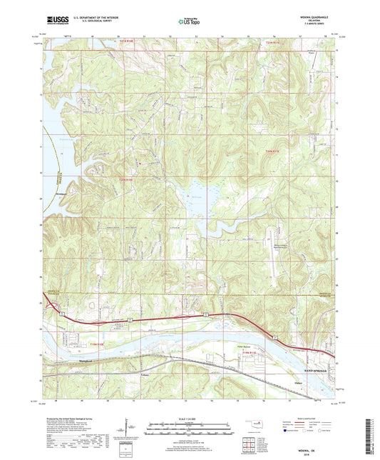 Wekiwa Oklahoma US Topo Map Image