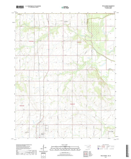 Welch North Oklahoma US Topo Map Image