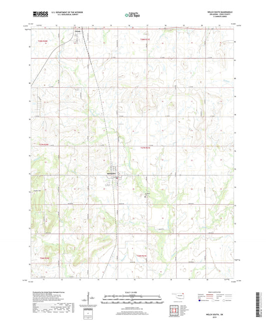 Welch South Oklahoma US Topo Map Image