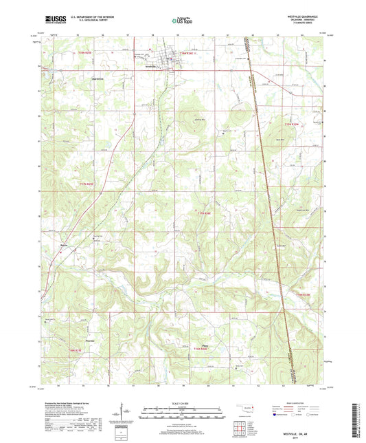 Westville Oklahoma US Topo Map Image