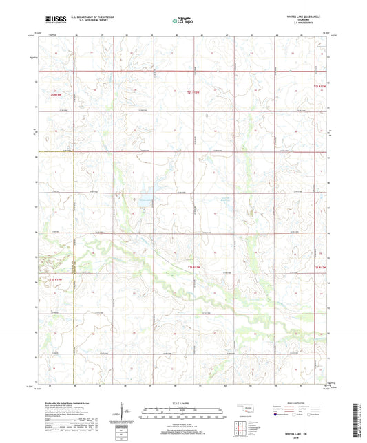 Whites Lake Oklahoma US Topo Map Image