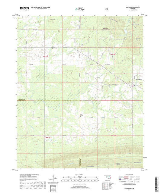 Whitesboro Oklahoma US Topo Map Image