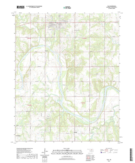 Yale Oklahoma US Topo Map Image