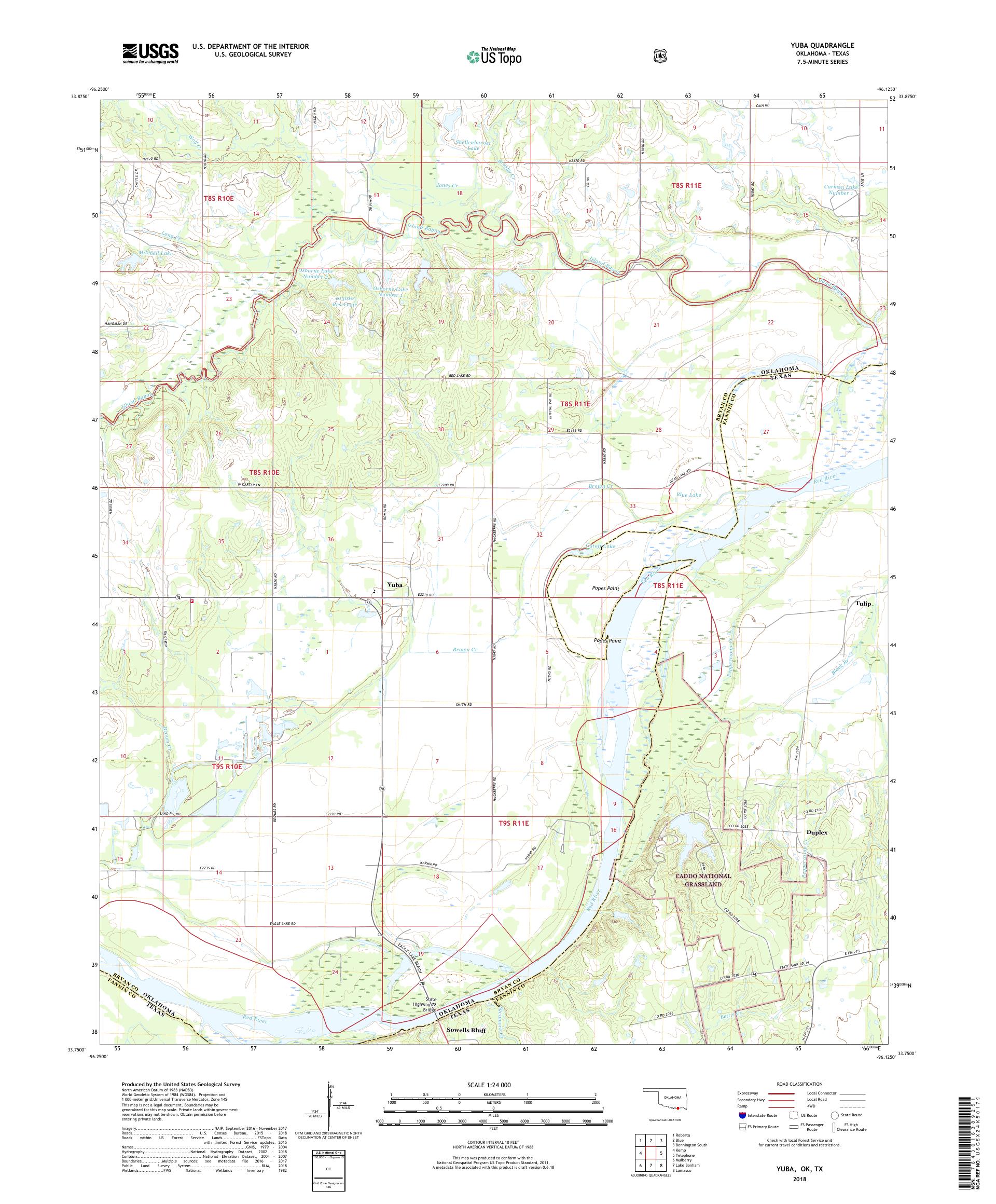 Yuba Oklahoma US Topo Map – MyTopo Map Store