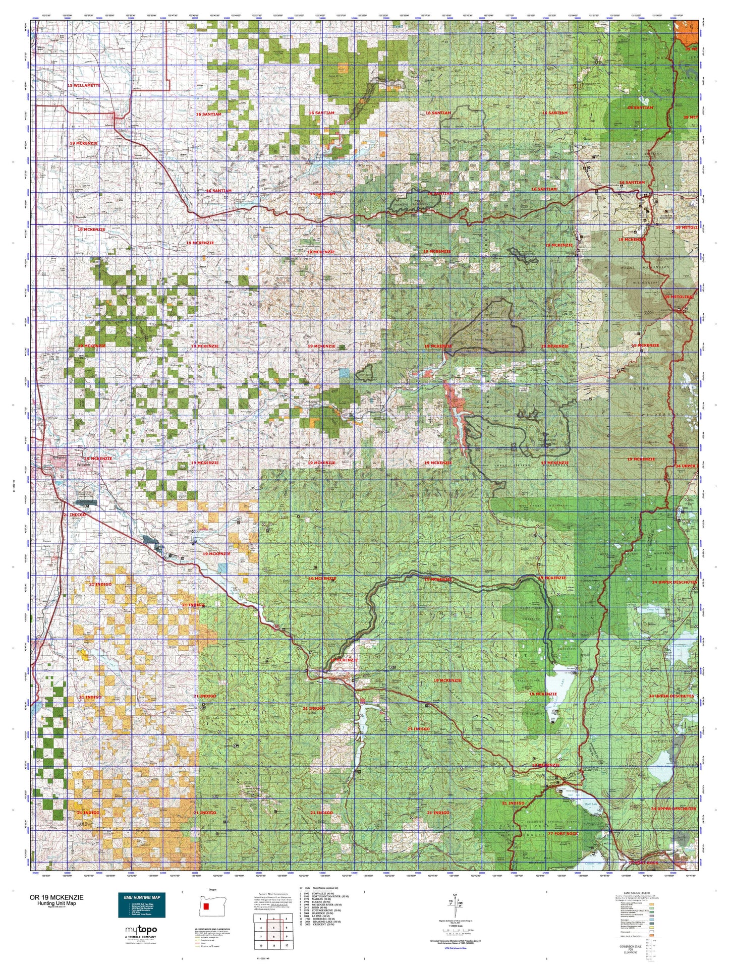 Oregon 19 Mckenzie Map Image