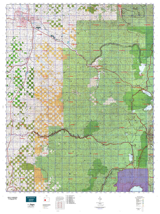 Oregon 21 Indigo Map Image