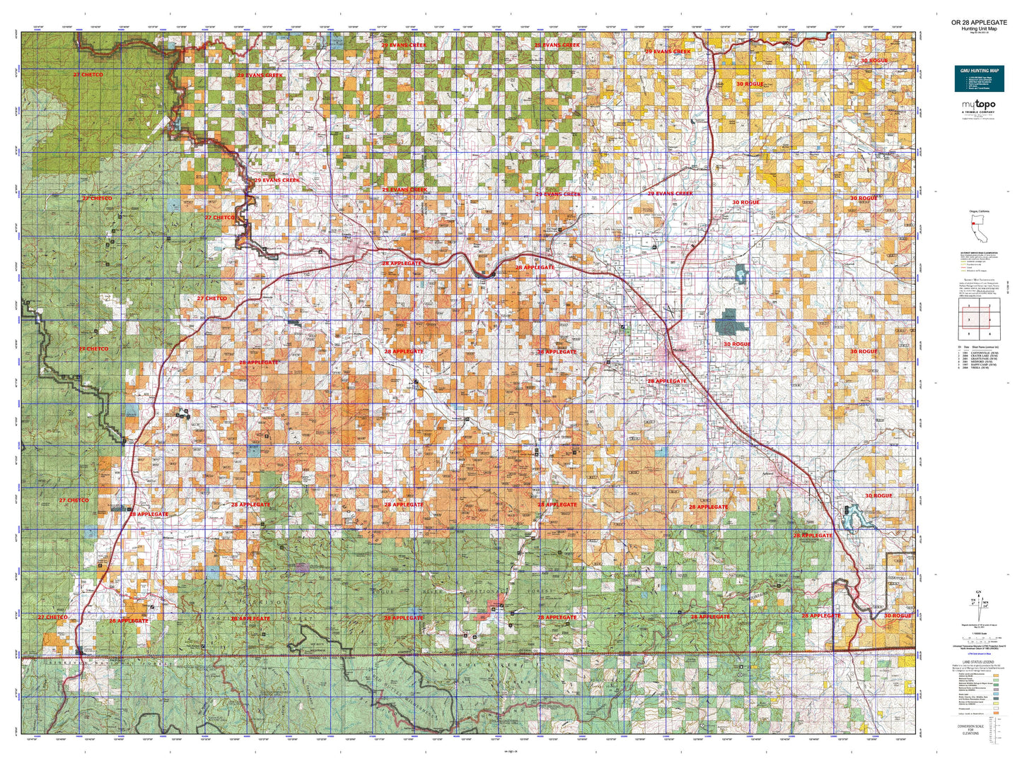 Oregon 28 Applegate Map Image