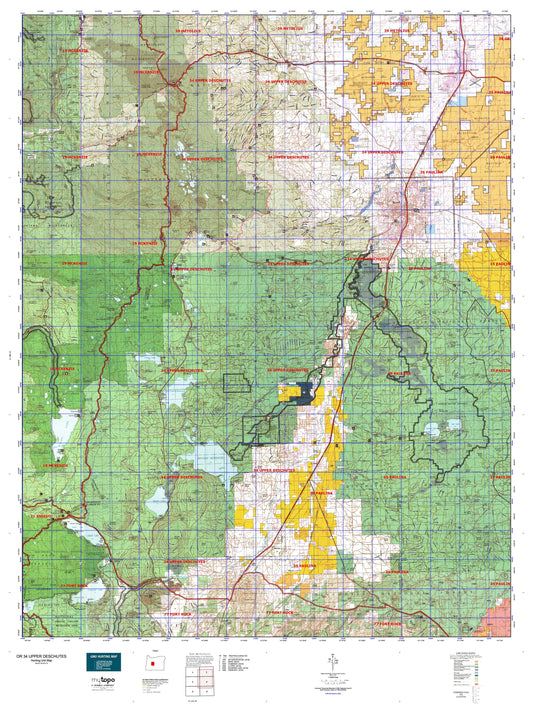 Oregon 34 Upper Deschutes Map Image