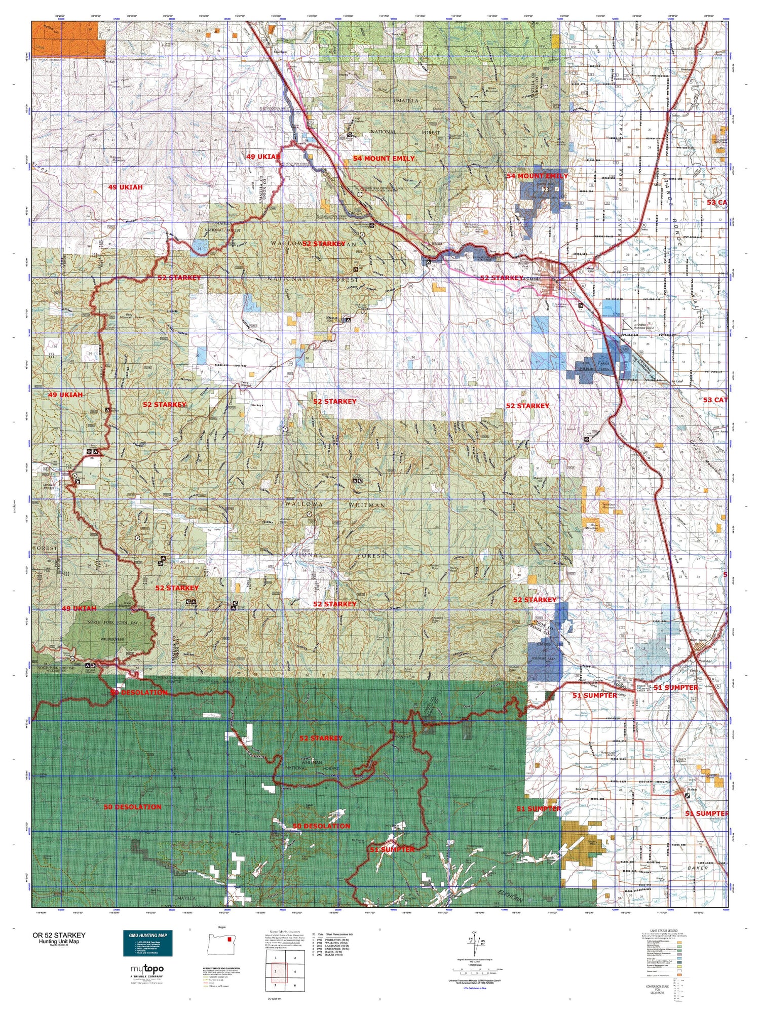 Oregon 52 Starkey Map Image