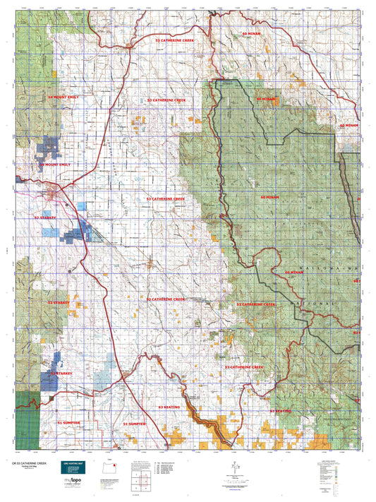 Oregon 53 Catherine Creek Map Image