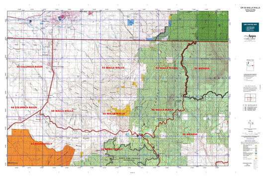 Oregon 55 Walla Walla Map Image