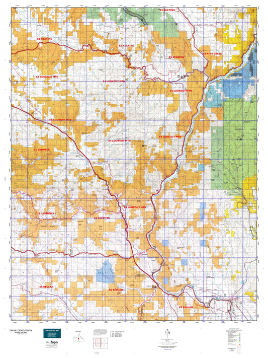 Oregon 64 Lookout Mtn Map Image