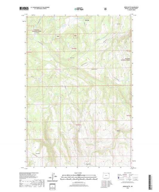 Akers Butte Oregon US Topo Map Image