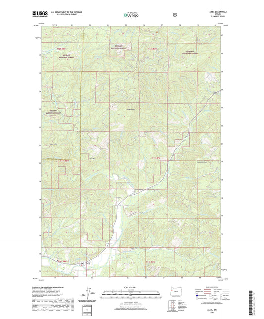 Alsea Oregon US Topo Map Image