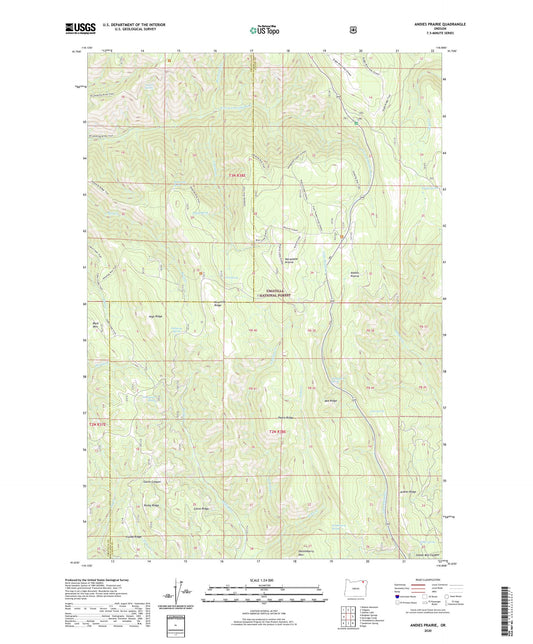 Andies Prairie Oregon US Topo Map Image
