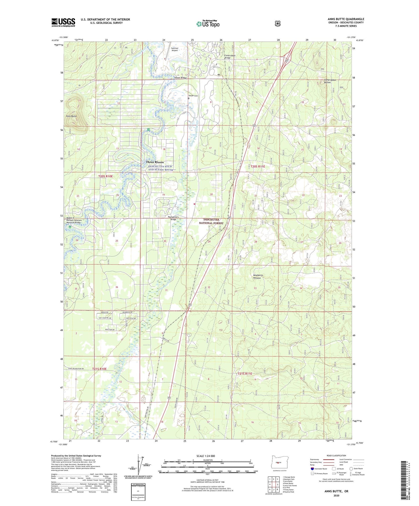 Anns Butte Oregon US Topo Map Image