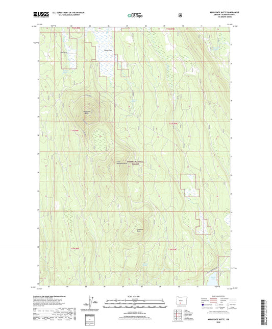 Applegate Butte Oregon US Topo Map Image