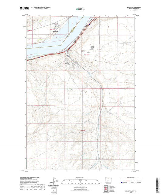 Arlington Oregon US Topo Map Image