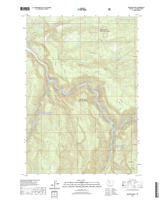 Bedford Point Oregon US Topo Map Image