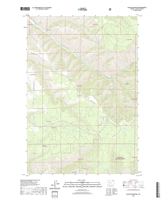 Blalock Mountain Oregon US Topo Map Image