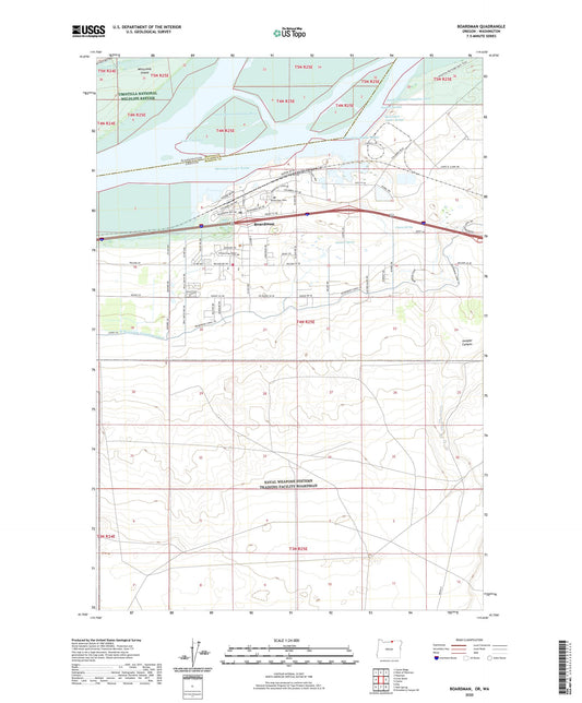 Boardman Oregon US Topo Map Image