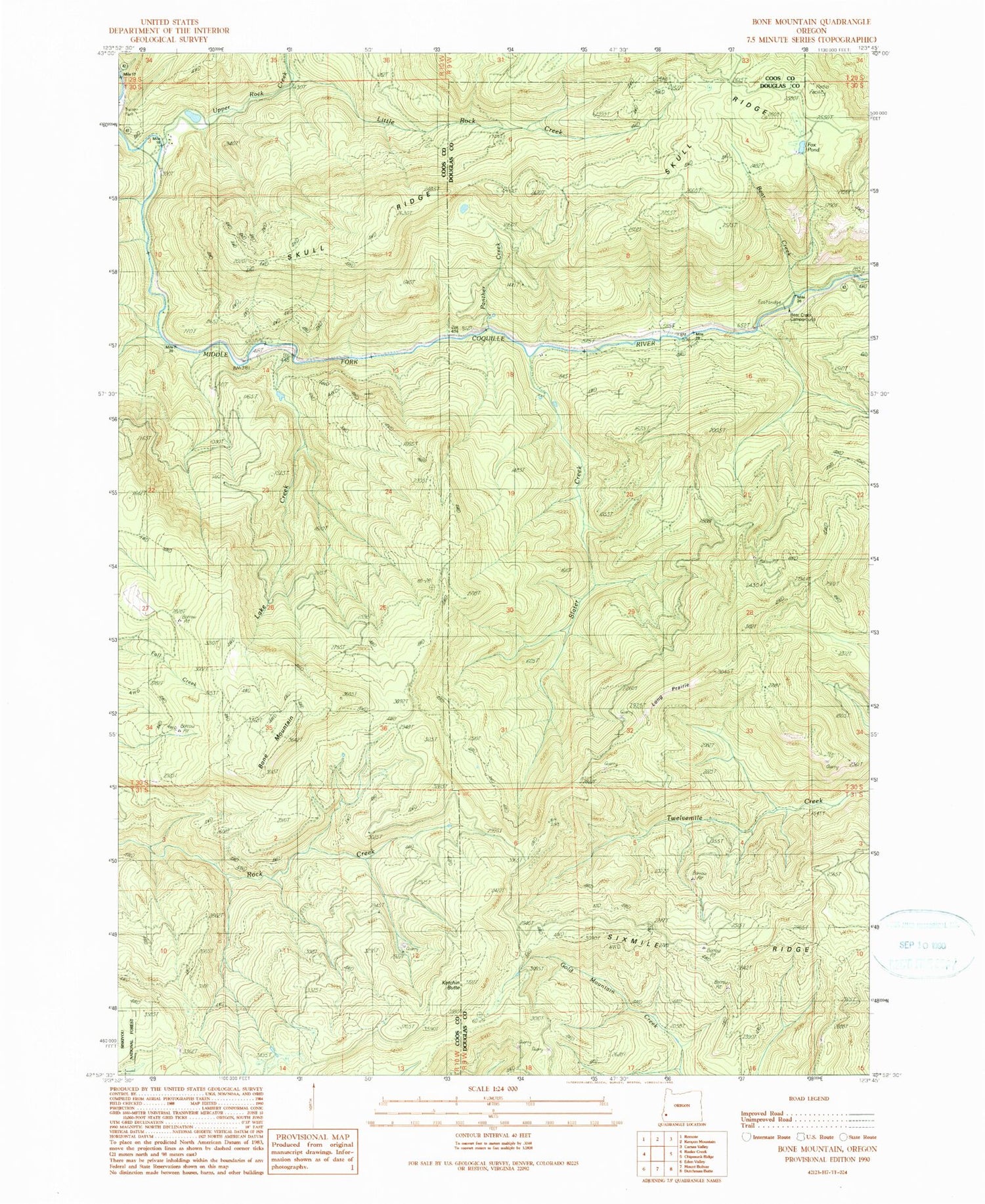 Classic USGS Bone Mountain Oregon 7.5'x7.5' Topo Map Image