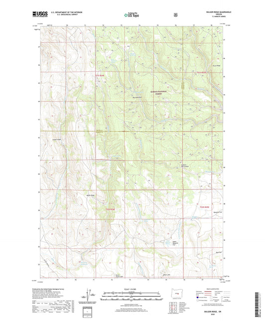 Bulger Ridge Oregon US Topo Map Image