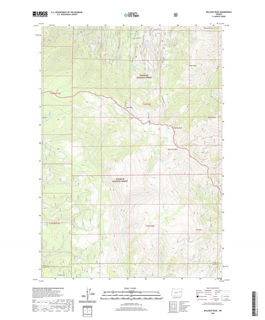 Bullrun Rock Oregon US Topo Map Image