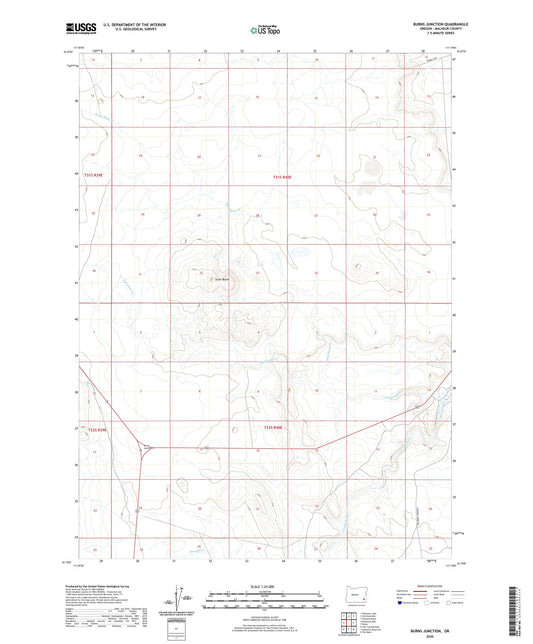 Burns Junction Oregon US Topo Map Image