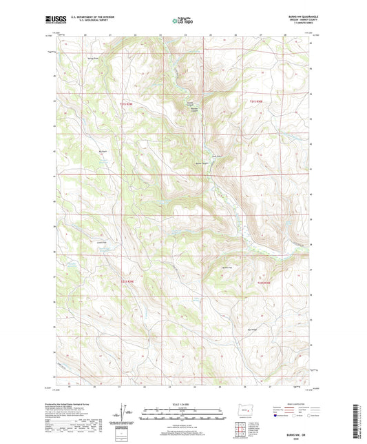 Burns NW Oregon US Topo Map Image