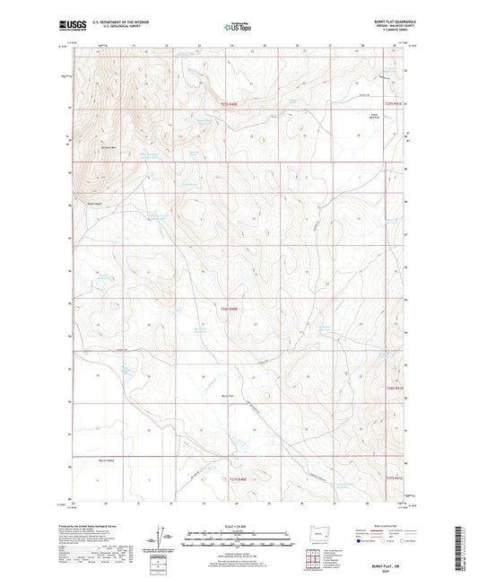 Burnt Flat Oregon US Topo Map Image