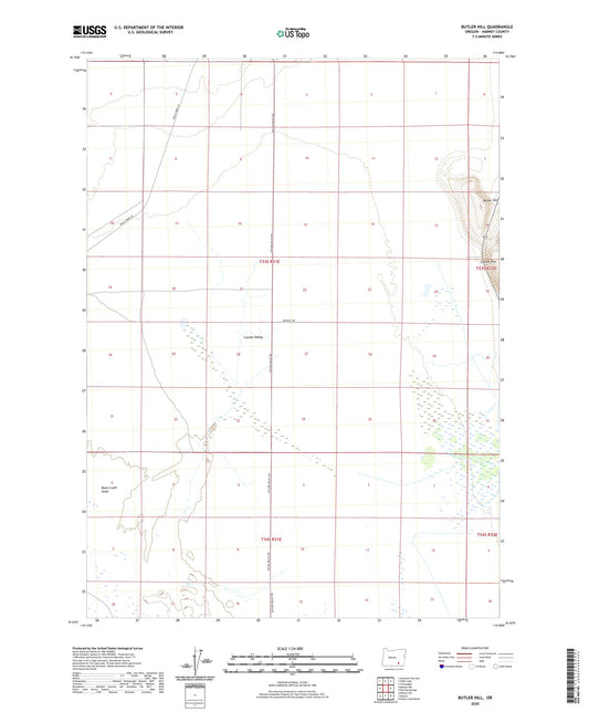 Butler Hill Oregon US Topo Map Image