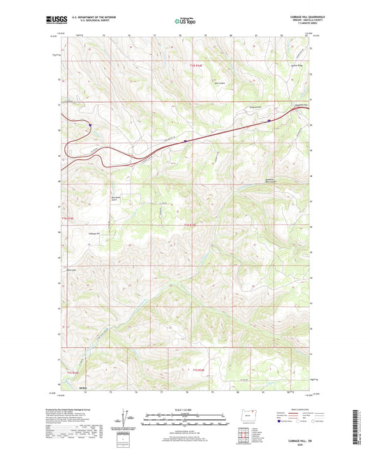 Cabbage Hill Oregon US Topo Map Image