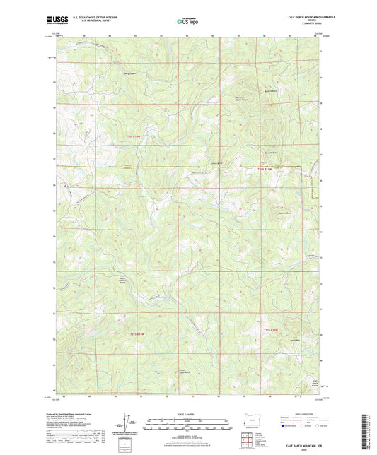 Calf Ranch Mountain Oregon US Topo Map Image