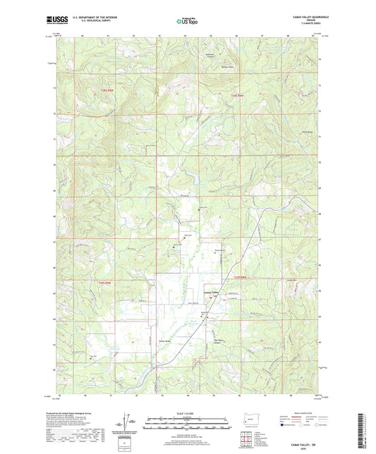 Camas Valley Oregon US Topo Map Image