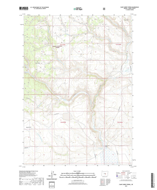 Camp Currey Spring Oregon US Topo Map Image