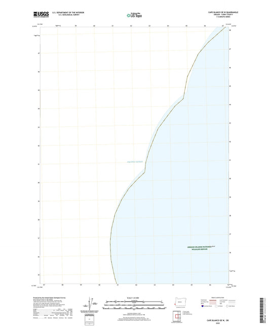 Cape Blanco OE W Oregon US Topo Map Image