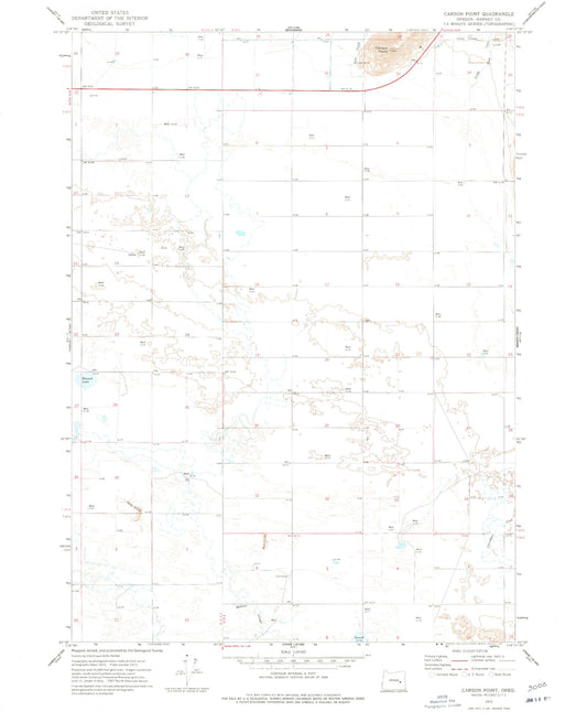 Classic USGS Carson Point Oregon 7.5'x7.5' Topo Map Image