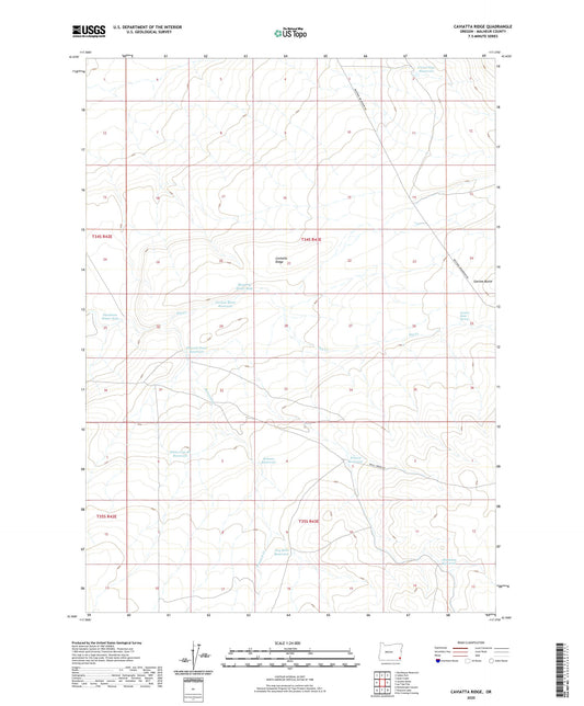 Caviatta Ridge Oregon US Topo Map Image