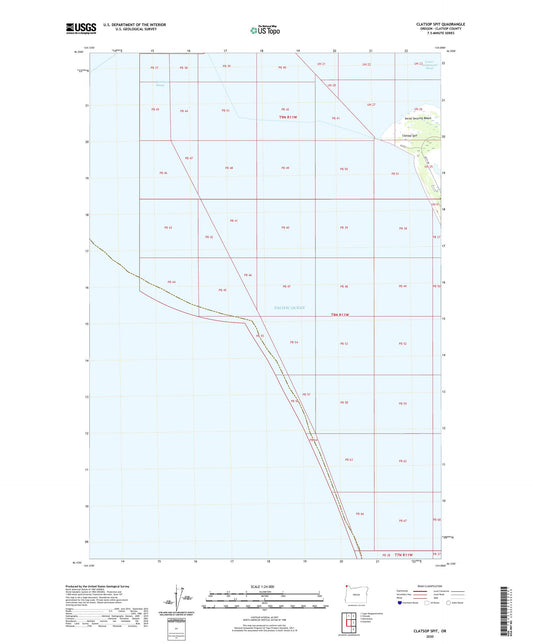 Clatsop Spit Oregon US Topo Map Image