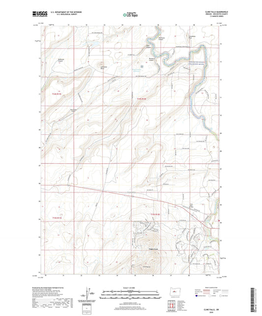Cline Falls Oregon US Topo Map Image