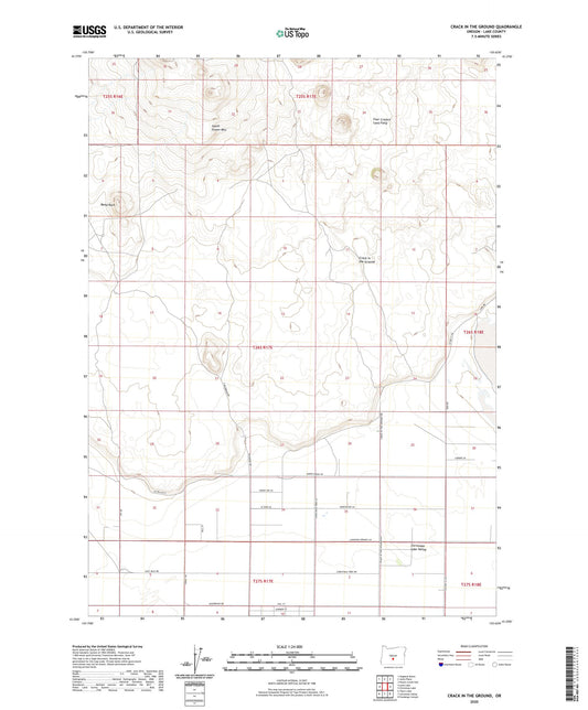 Crack In The Ground Oregon US Topo Map Image
