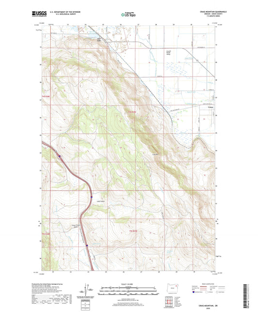 Craig Mountain Oregon US Topo Map Image
