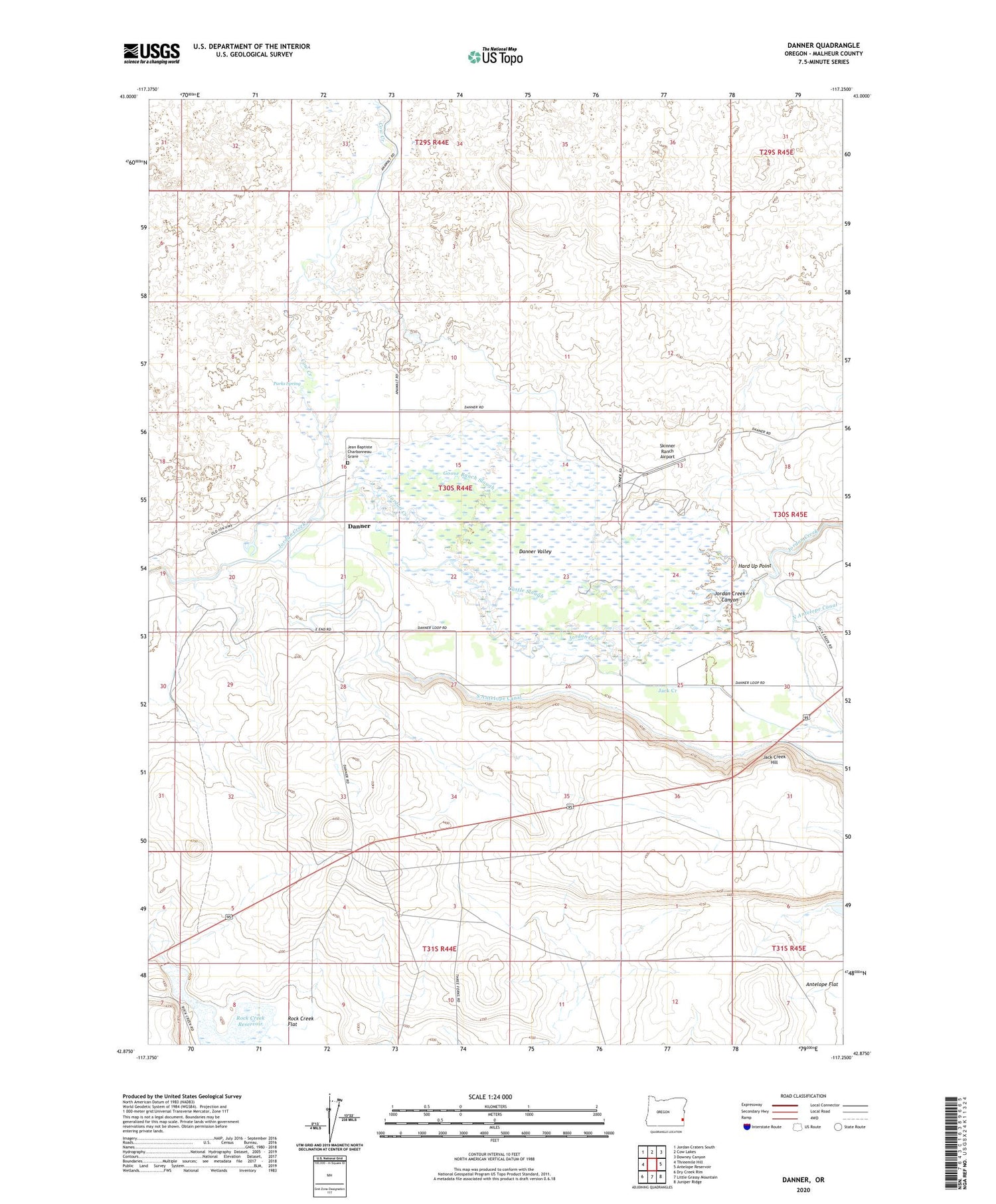 Danner Oregon US Topo Map Image